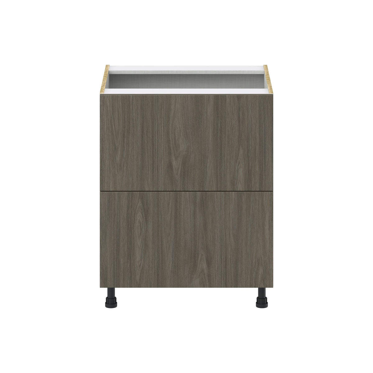 Hugo&Borg Savane 27-in W x 34.5-in H x 24-in D Textmel 2-Drawer Base Fully Assembled Cabinet (Flat Panel Style)