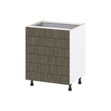 Hugo&Borg Savane 27-in W x 34.5-in H x 24-in D Textmel 6-Drawer Base Fully Assembled Cabinet (Flat Panel Style)
