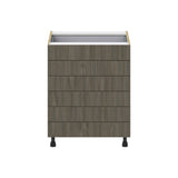 Hugo&Borg Savane 27-in W x 34.5-in H x 24-in D Textmel 6-Drawer Base Fully Assembled Cabinet (Flat Panel Style)