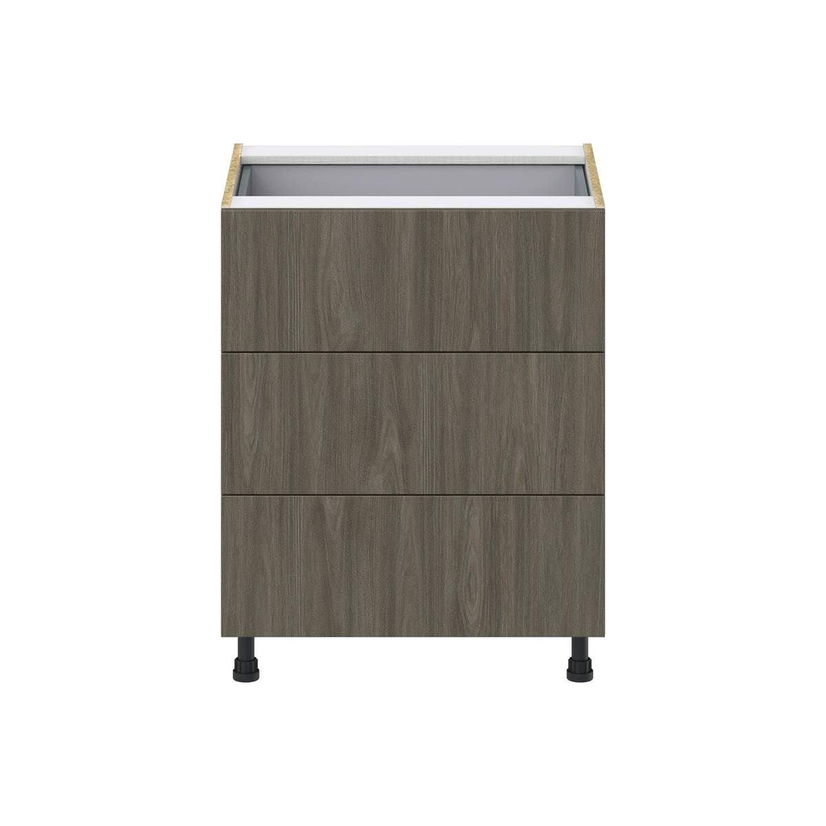 Hugo&Borg Savane 27-in W x 34.5-in H x 24-in D Textmel 4-Drawer Base Fully Assembled Cabinet (Flat Panel Style)