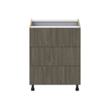 Hugo&Borg Savane 27-in W x 34.5-in H x 24-in D Textmel 4-Drawer Base Fully Assembled Cabinet (Flat Panel Style)