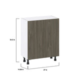 Hugo&Borg Savane 27-in W x 34.5-in H x 14-in D Textmel Base Fully Assembled Cabinet (Flat Panel Slab Door Style)