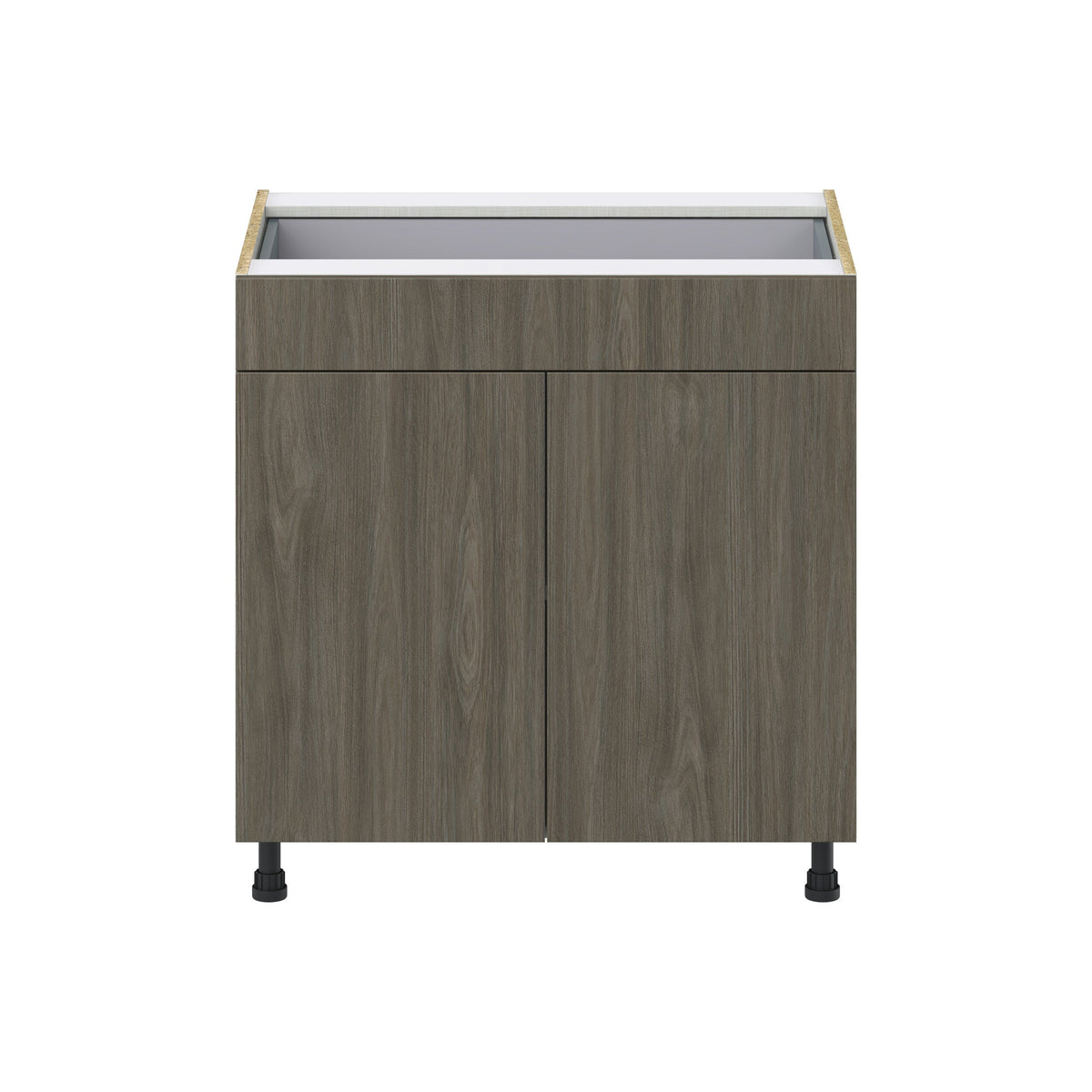 Hugo&Borg Savane 33-in W x 34.5-in H x 24-in D Textmel 1-Drawer Base Fully Assembled Cabinet (Flat Panel Slab Style)