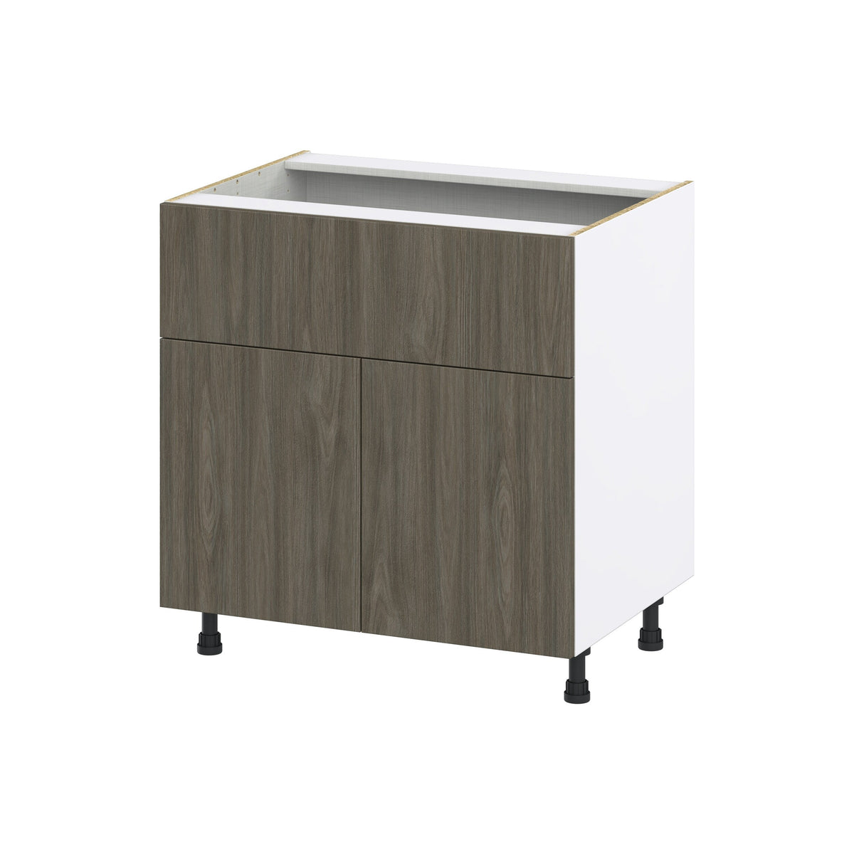Hugo&Borg Savane 33-in W x 34.5-in H x 25-in D Textmel 1-Drawer Base Fully Assembled Cabinet (Flat Panel Slab Style)