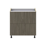 Hugo&Borg Savane 33-in W x 34.5-in H x 24-in D Textmel 3-Drawer Base Fully Assembled Cabinet (Flat Panel Style)
