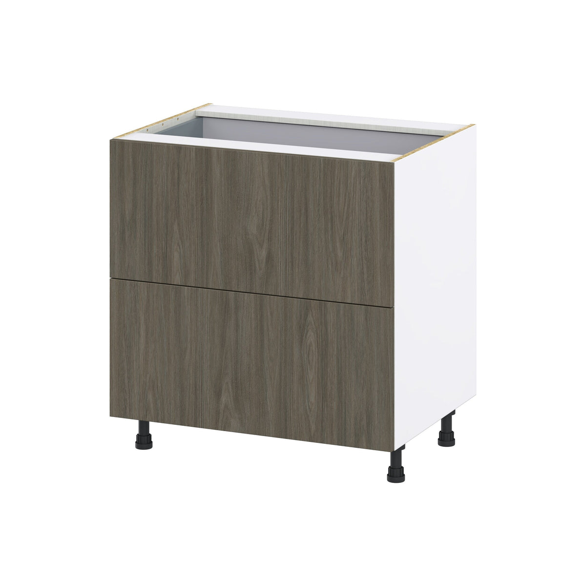 Hugo&Borg Savane 33-in W x 34.5-in H x 24-in D Textmel 3-Drawer Base Fully Assembled Cabinet (Flat Panel Style)