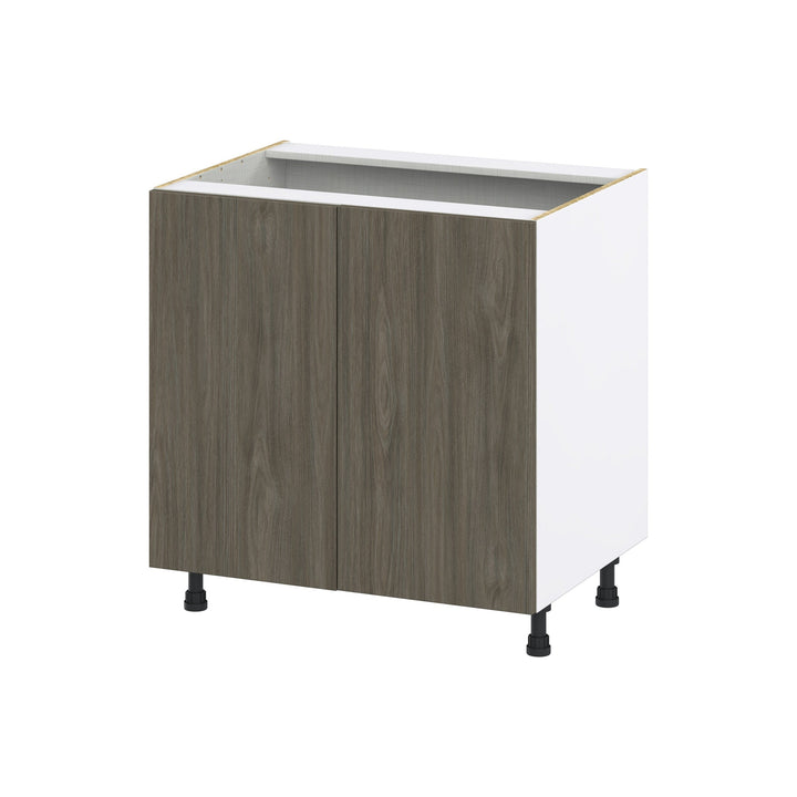 Hugo&Borg Savane 33-in W x 34.5-in H x 24-in D Textmel Sink Base Fully Assembled Cabinet (Flat Panel Slab Style)