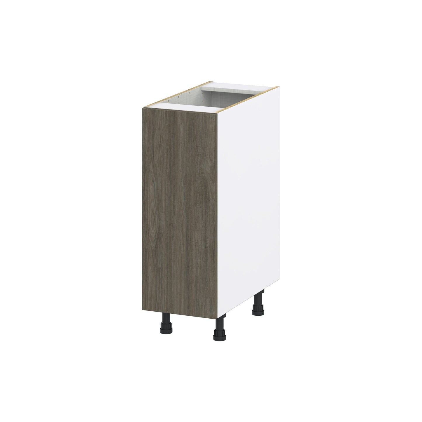 Hugo&Borg Savane 12-in W x 34.5-in H x 24-in D Textmel 3-Drawers Base Fully Assembled Cabinet (Flat Panel Slab Style)