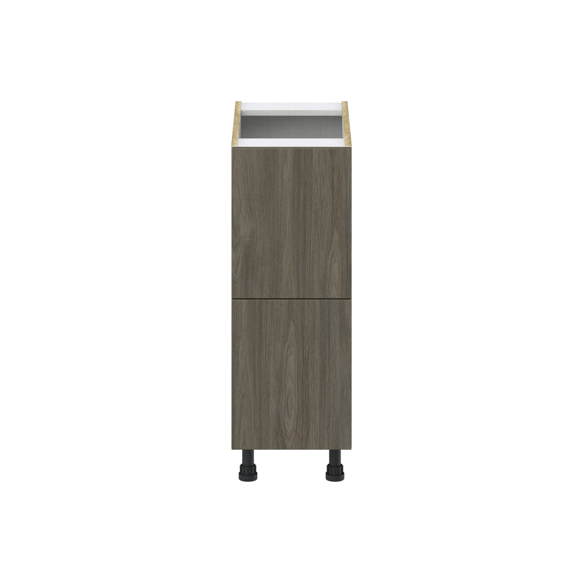 Hugo&Borg Savane 12-in W x 34.5-in H x 24-in D Textmel 2-Drawer Base Fully Assembled Cabinet (Flat Panel Style)