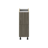 Hugo&Borg Savane 12-in W x 34.5-in H x 24-in D Textmel 2-Drawer Base Fully Assembled Cabinet (Flat Panel Style)