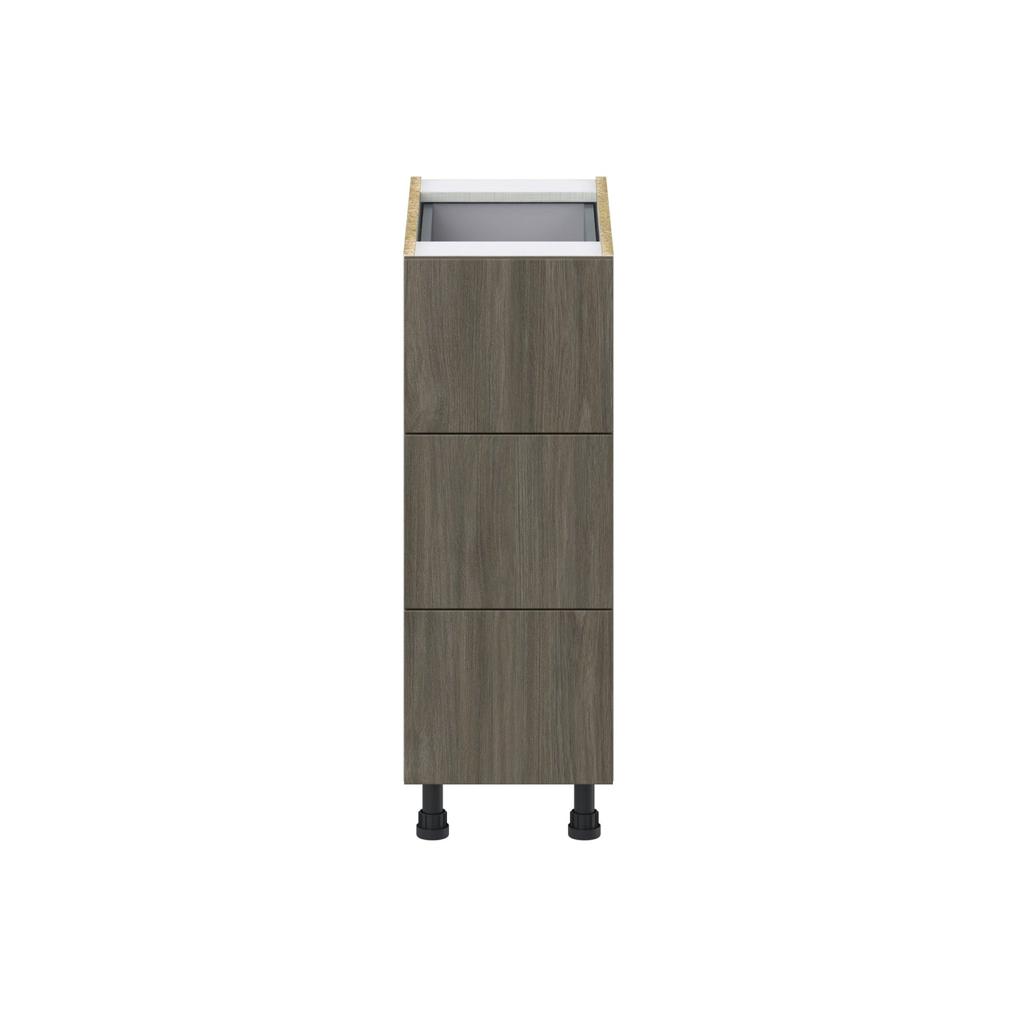 Hugo&Borg Savane 12-in W x 34.5-in H x 24-in D Textmel 4-Drawer Base Fully Assembled Cabinet (Flat Panel Style)