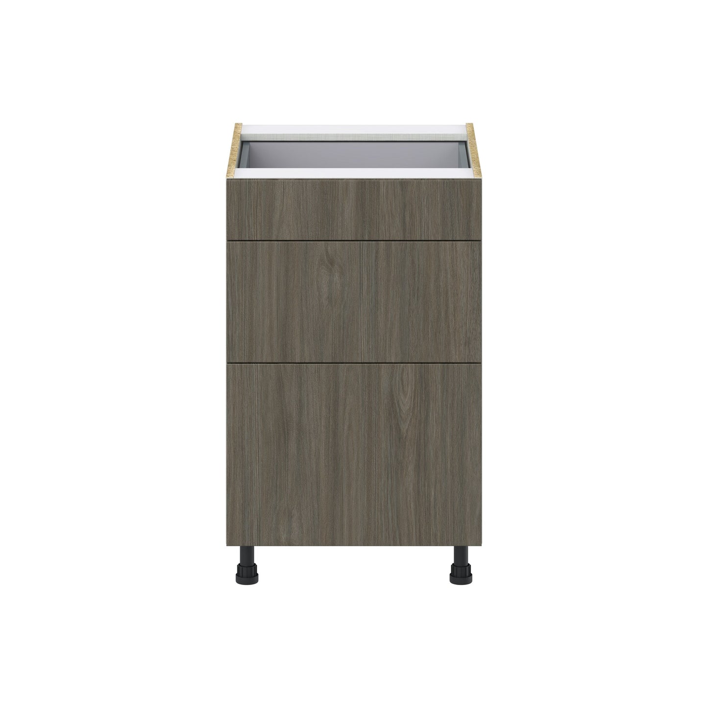 Hugo&Borg Savane 21-in W x 34.5-in H x 24-in D Textmel 3-Drawer Base Fully Assembled Cabinet (Flat Panel Style)