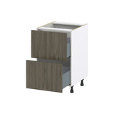 Hugo&Borg Savane 21-in W x 34.5-in H x 24-in D Textmel 2-Drawer Base Fully Assembled Cabinet (Flat Panel Style)