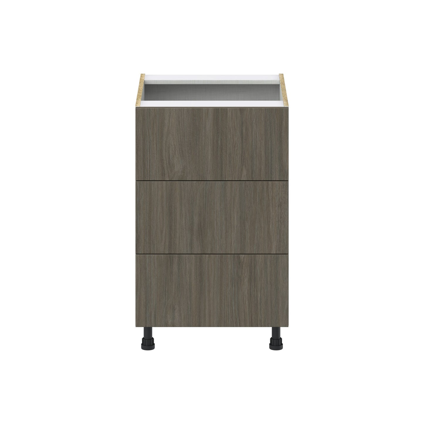 Hugo&Borg Savane 21-in W x 34.5-in H x 24-in D Textmel 3-Drawer Base Fully Assembled Cabinet (Flat Panel Style)