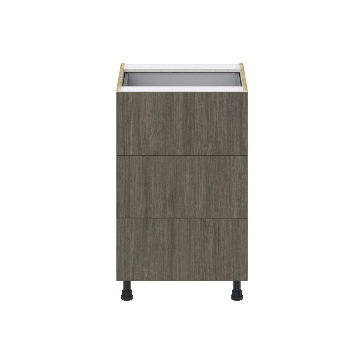 Hugo&Borg Savane 21-in W x 34.5-in H x 24-in D Textmel 4-Drawer Base Fully Assembled Cabinet (Flat Panel Style)