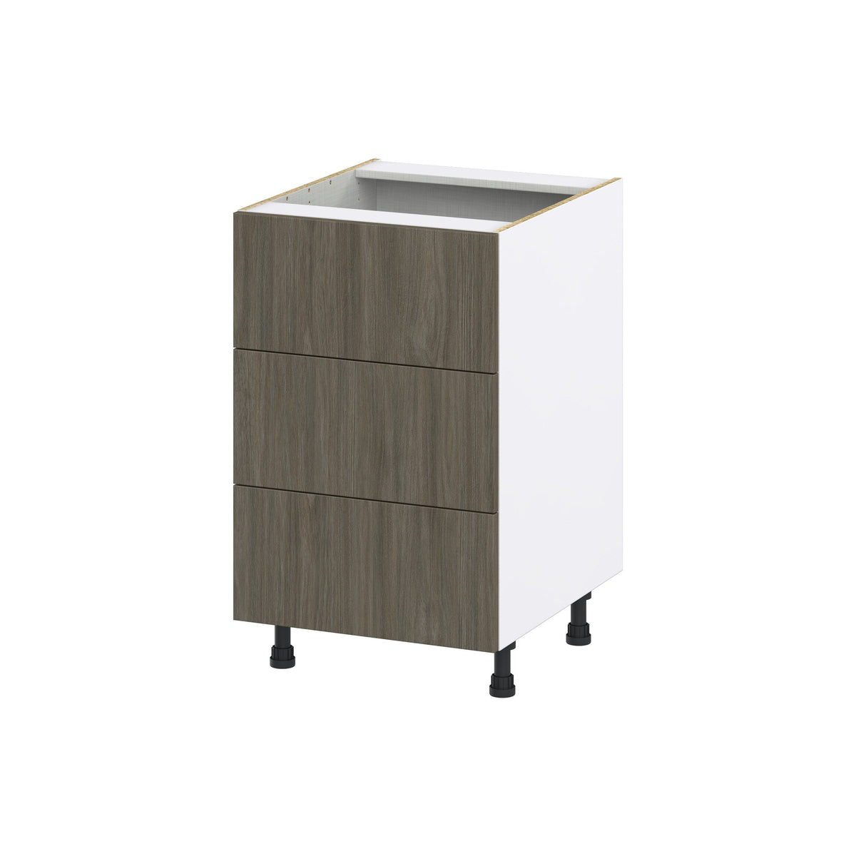 Hugo&Borg Savane 21-in W x 34.5-in H x 24-in D Textmel 3-Drawer Base Fully Assembled Cabinet (Flat Panel Style)