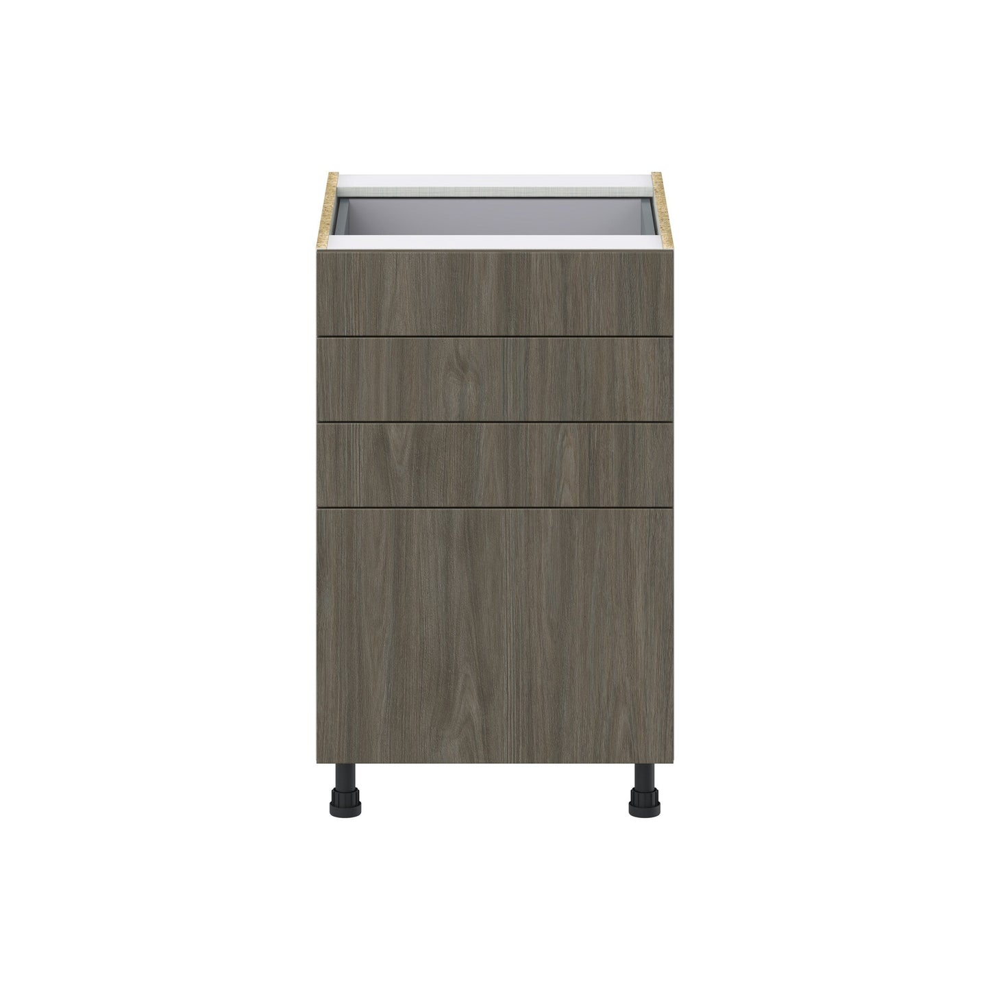Hugo&Borg Savane 21-in W x 34.5-in H x 24-in D Textmel 4-Drawer Base Fully Assembled Cabinet (Flat Panel Style)