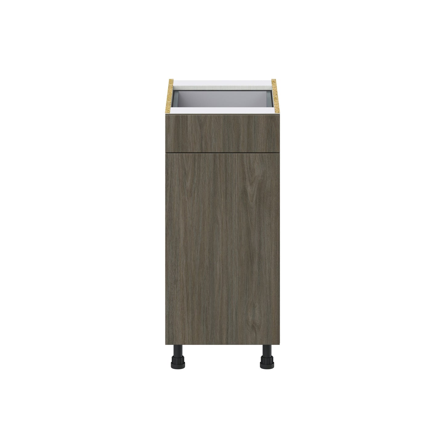 Hugo&Borg Savane 15-in W x 34.5-in H x 25-in D Textmel 1-Drawer Pull-out Cabinet Base Fully Assembled Cabinet (Flat Panel Style)