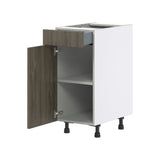 Hugo&Borg Savane 15-in W x 34.5-in H x 24-in D Textmel 1-Drawer Base Fully Assembled Cabinet (Flat Panel Slab Style)