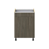 Hugo&Borg Savane 24-in W x 34.5-in H x 25-in D Textmel 1-Drawer Pull-out Cabinet Base Fully Assembled Cabinet (Flat Panel Style)