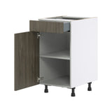 Hugo&Borg Savane 18-in W x 34.5-in H x 24-in D Textmel 1-Drawer Base Fully Assembled Cabinet (Flat Panel Slab Style)