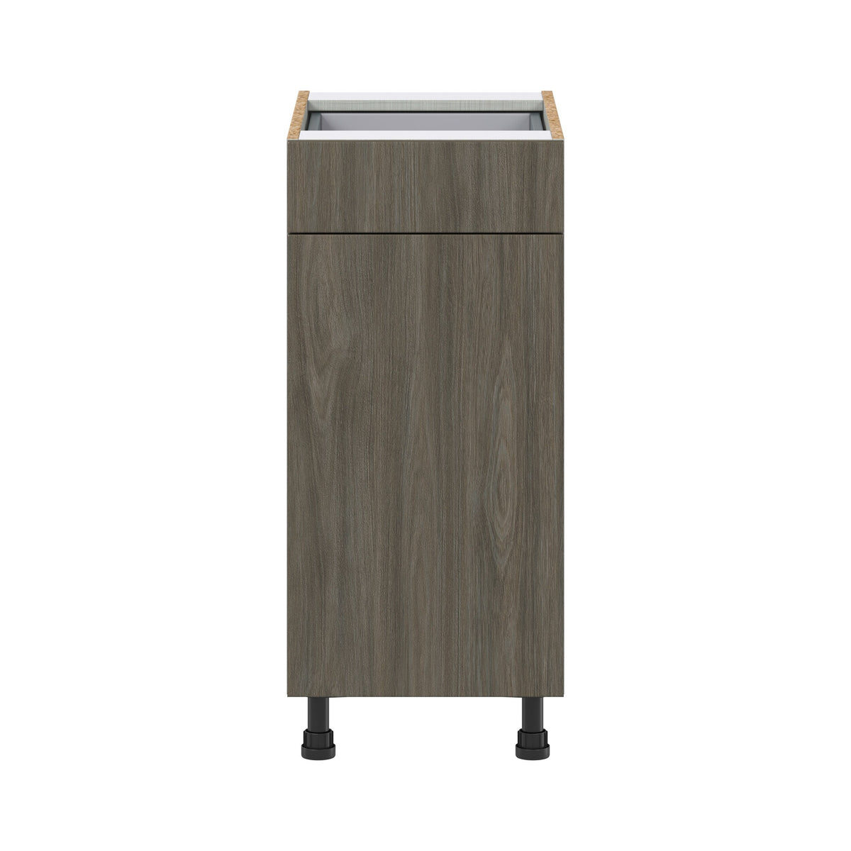 Hugo&Borg Savane 15-in W x 34.5-in H x 24-in D Textmel 1-Drawer Base Fully Assembled Cabinet (Flat Panel Slab Style)
