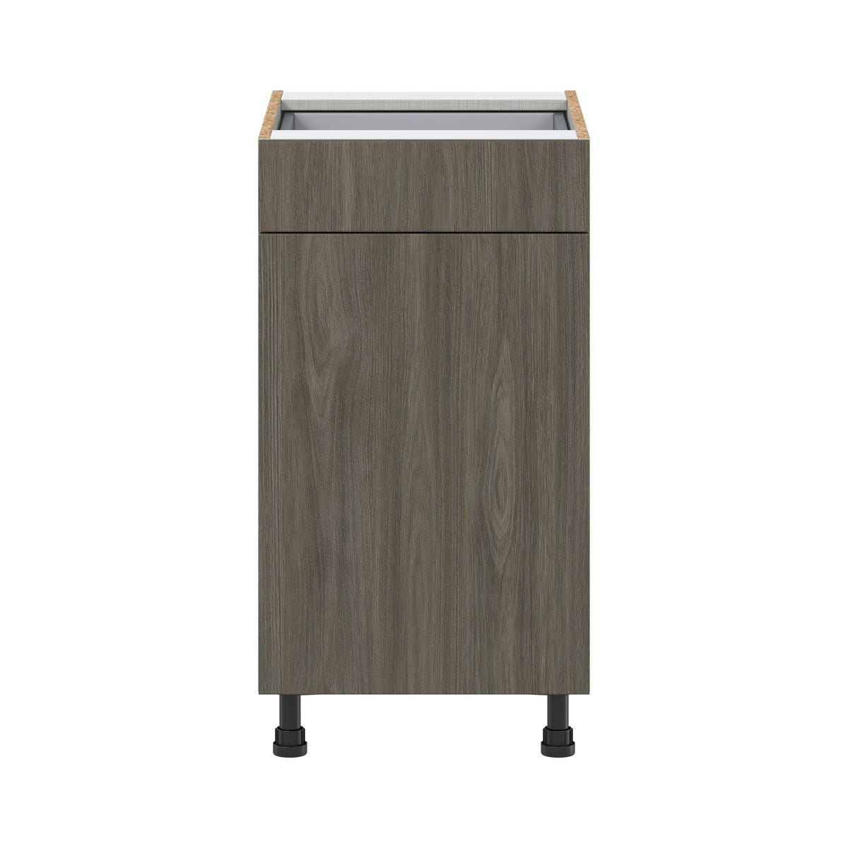 Hugo&Borg Savane 18-in W x 34.5-in H x 24-in D Textmel 1-Drawer Base Fully Assembled Cabinet (Flat Panel Slab Style)