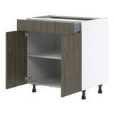 Hugo&Borg Savane 30-in W x 34.5-in H x 24-in D Textmel 1-Drawer Base Fully Assembled Cabinet (Flat Panel Slab Style)