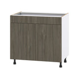 Hugo&Borg Savane 36-in W x 34.5-in H x 24-in D Textmel 1-Drawer Base Fully Assembled Cabinet (Flat Panel Slab Style)