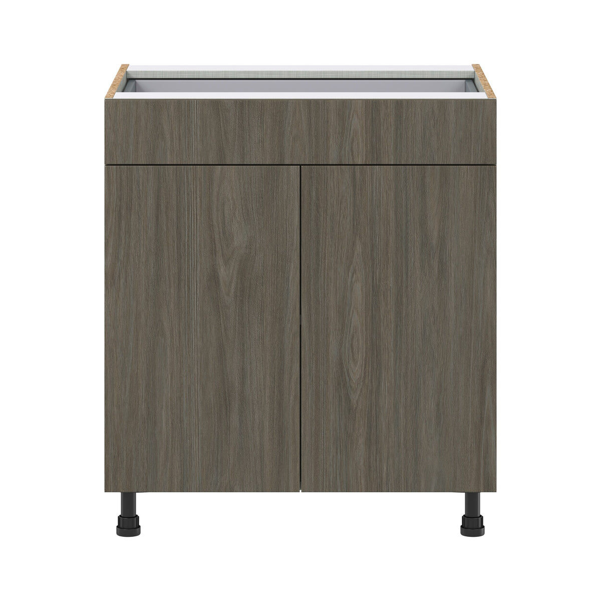 Hugo&Borg Savane 30-in W x 34.5-in H x 24-in D Textmel 1-Drawer Base Fully Assembled Cabinet (Flat Panel Slab Style)