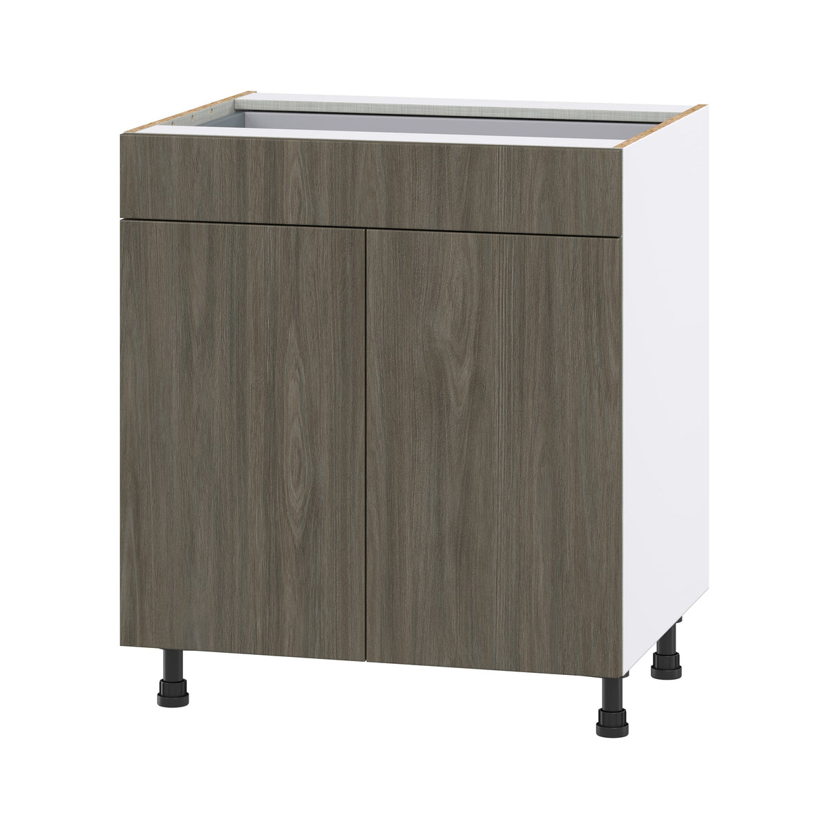 Hugo&Borg Savane 30-in W x 34.5-in H x 24-in D Textmel 1-Drawer Base Fully Assembled Cabinet (Flat Panel Slab Style)