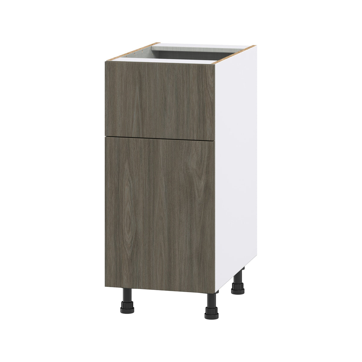 Hugo&Borg Savane 15-in W x 34.5-in H x 25-in D Textmel 1-Drawer Base Fully Assembled Cabinet (Flat Panel Slab Style)
