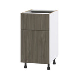 Hugo&Borg Savane 18-in W x 34.5-in H x 25-in D Textmel 1-Drawer Base Fully Assembled Cabinet (Flat Panel Slab Style)