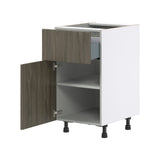 Hugo&Borg Savane 18-in W x 34.5-in H x 25-in D Textmel 1-Drawer Base Fully Assembled Cabinet (Flat Panel Slab Style)
