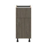Hugo&Borg Savane 15-in W x 34.5-in H x 25-in D Textmel 1-Drawer Base Fully Assembled Cabinet (Flat Panel Slab Style)