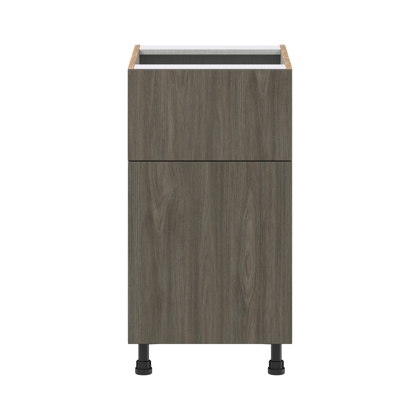 Hugo&Borg Savane 18-in W x 34.5-in H x 25-in D Textmel 1-Drawer Base Fully Assembled Cabinet (Flat Panel Slab Style)