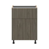 Hugo&Borg Savane 24-in W x 34.5-in H x 25-in D Textmel 1-Drawer Base Fully Assembled Cabinet (Flat Panel Slab Style)