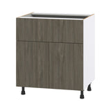 Hugo&Borg Savane 30-in W x 34.5-in H x 25-in D Textmel 1-Drawer Base Fully Assembled Cabinet (Flat Panel Slab Style)