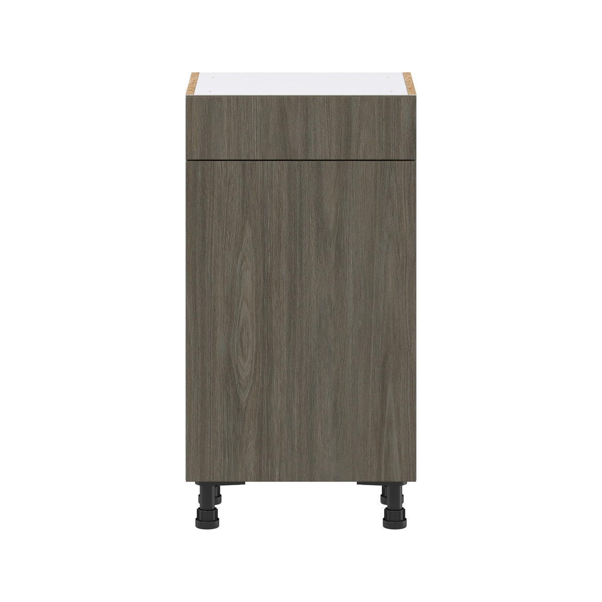 Hugo&Borg Savane 18-in W x 34.5-in H x 14-in D Textmel 1-Drawer Base Fully Assembled Cabinet (Flat Panel Slab Style)