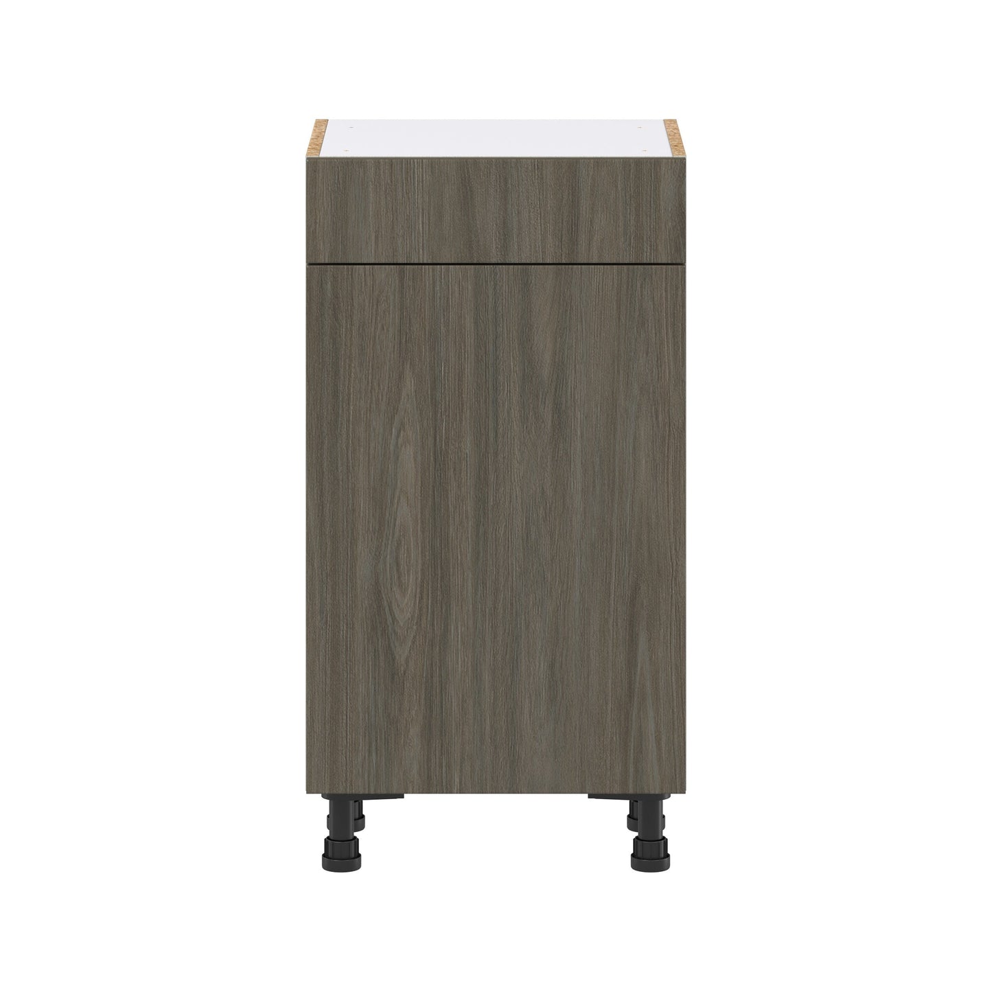 Hugo&Borg Savane 18-in W x 34.5-in H x 14-in D Textmel 1-Drawer Base Fully Assembled Cabinet (Flat Panel Slab Style)