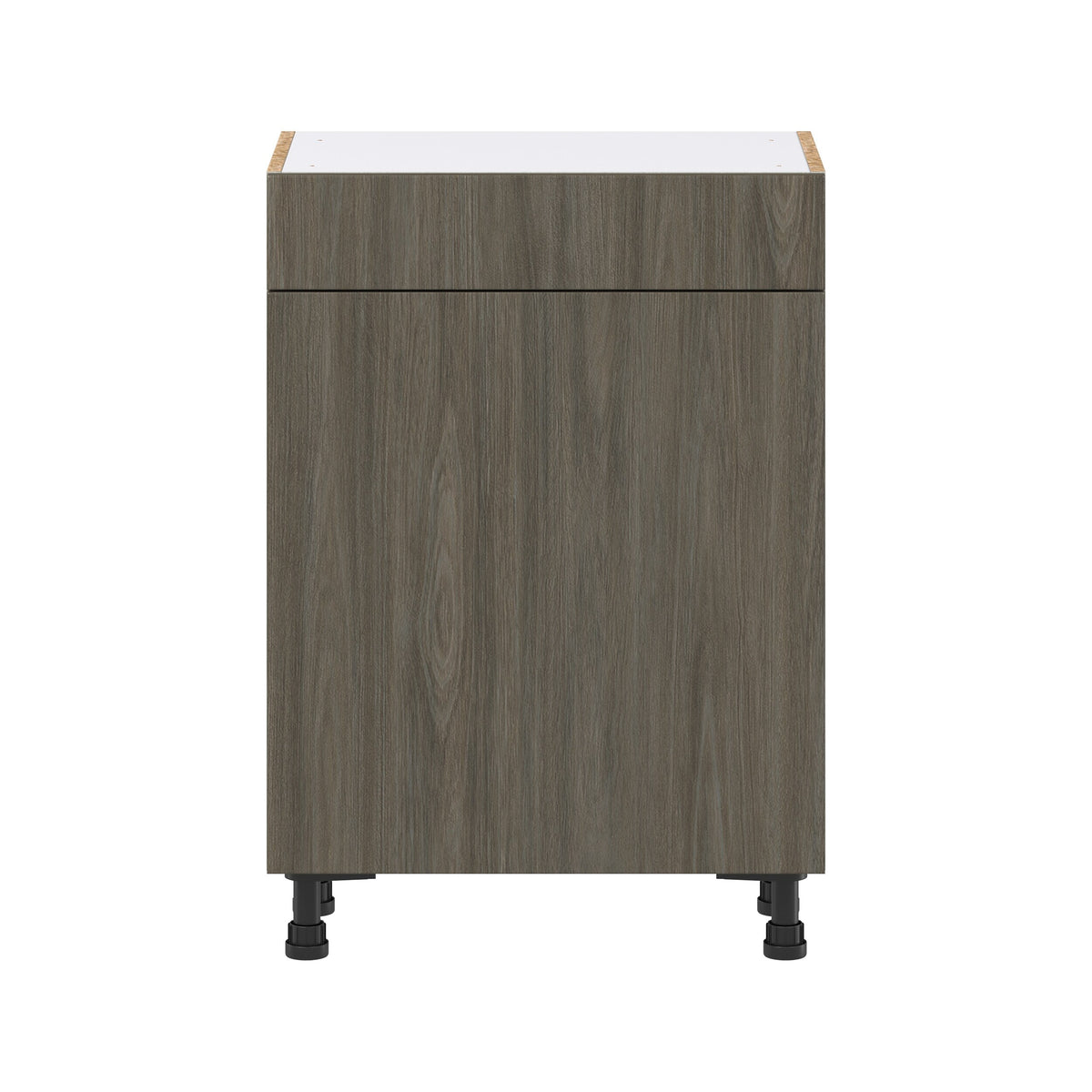 Hugo&Borg Savane 24-in W x 34.5-in H x 14-in D Textmel 1-Drawer Base Fully Assembled Cabinet (Flat Panel Slab Style)