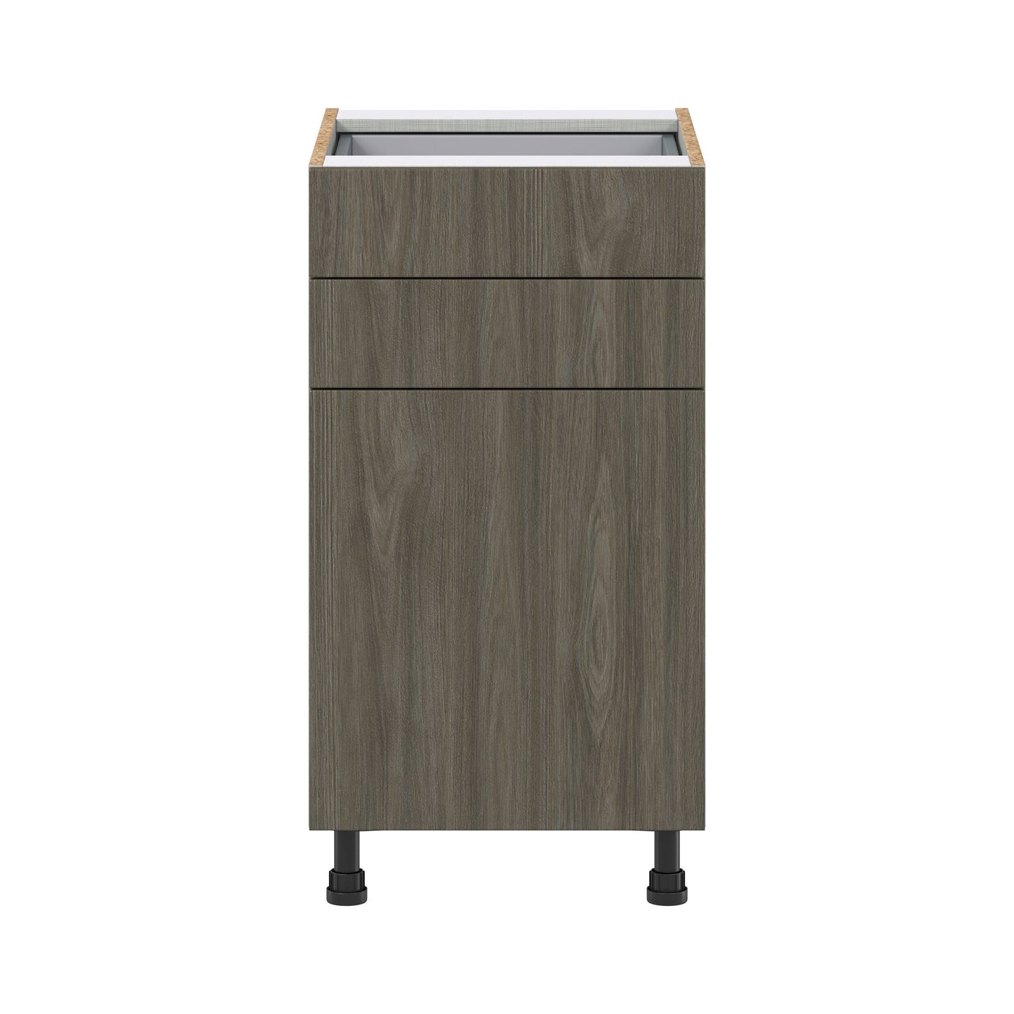 Hugo&Borg Savane 18-in W x 34.5-in H x 24-in D Textmel 2-Drawers Base Fully Assembled Cabinet (Flat Panel Slab Style)