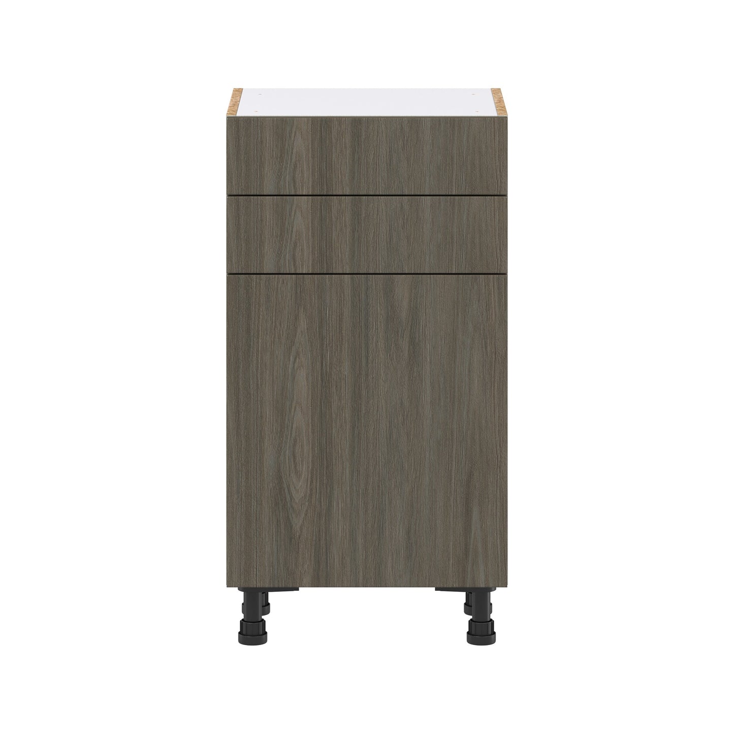 Hugo&Borg Savane 18-in W x 34.5-in H x 14-in D Textmel 2-Drawers Base Fully Assembled Cabinet (Flat Panel Slab Style)