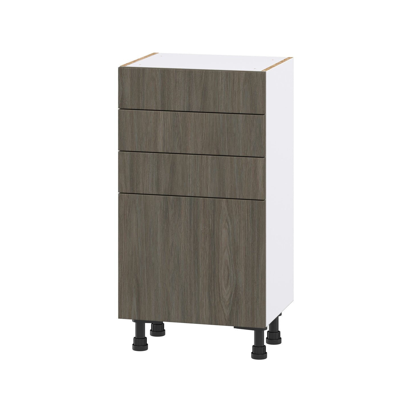 Hugo&Borg Savane 18-in W x 34.5-in H x 14-in D Textmel 3-Drawers Base Fully Assembled Cabinet (Flat Panel Slab Style)