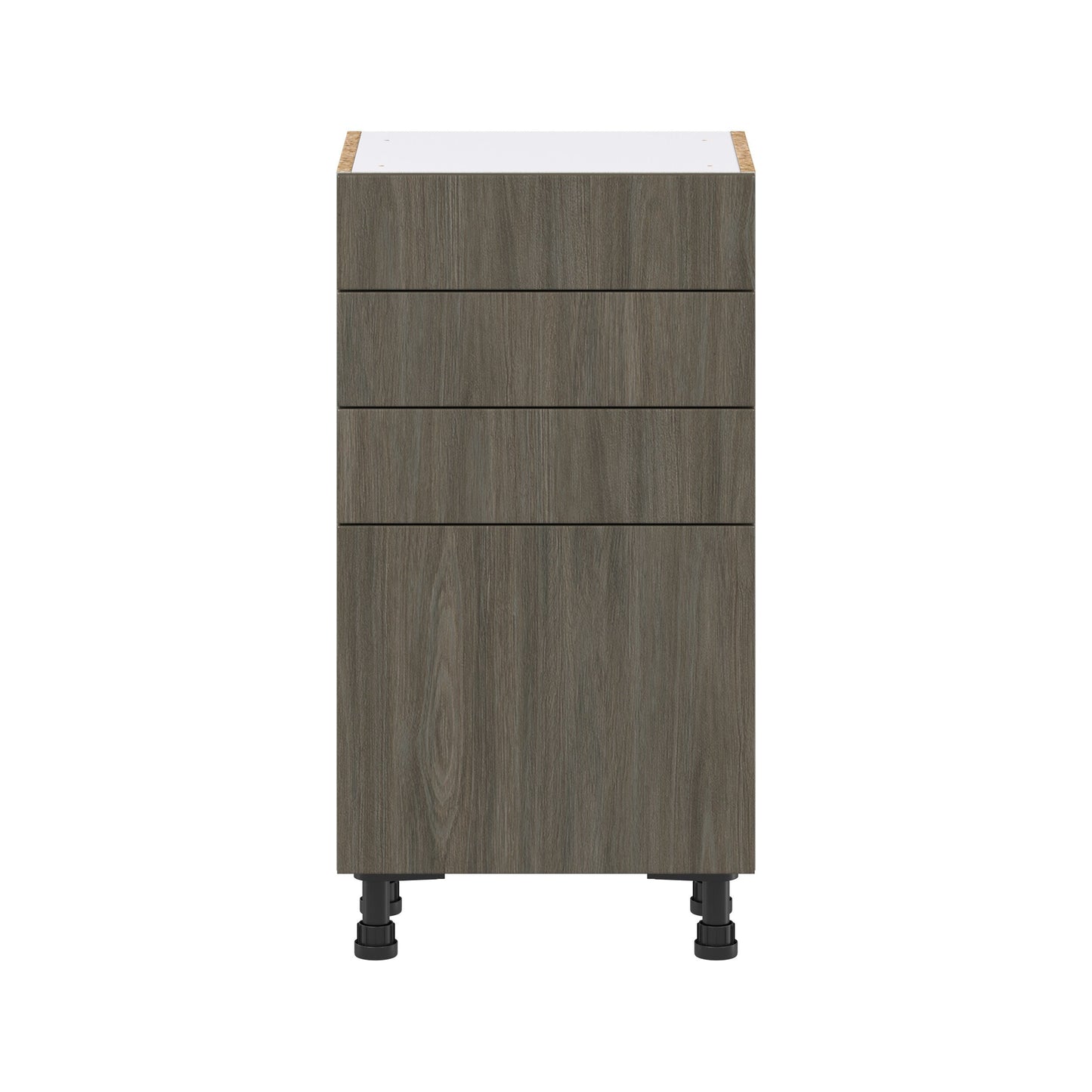 Hugo&Borg Savane 18-in W x 34.5-in H x 14-in D Textmel 3-Drawers Base Fully Assembled Cabinet (Flat Panel Slab Style)