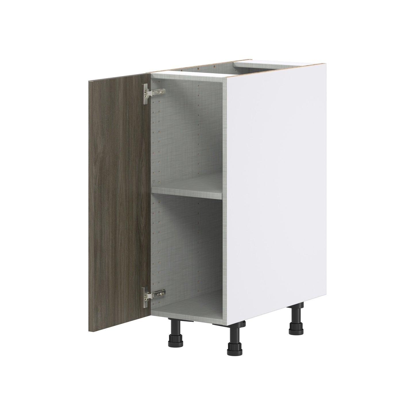 Hugo&Borg Savane 12-in W x 34.5-in H x 24-in D Textmel Base Fully Assembled Cabinet (Flat Panel Slab Door Style)