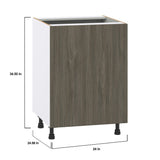 Hugo&Borg Savane 24-in W x 34.5-in H x 24-in D Textmel Base Fully Assembled Cabinet (Flat Panel Slab Door Style)