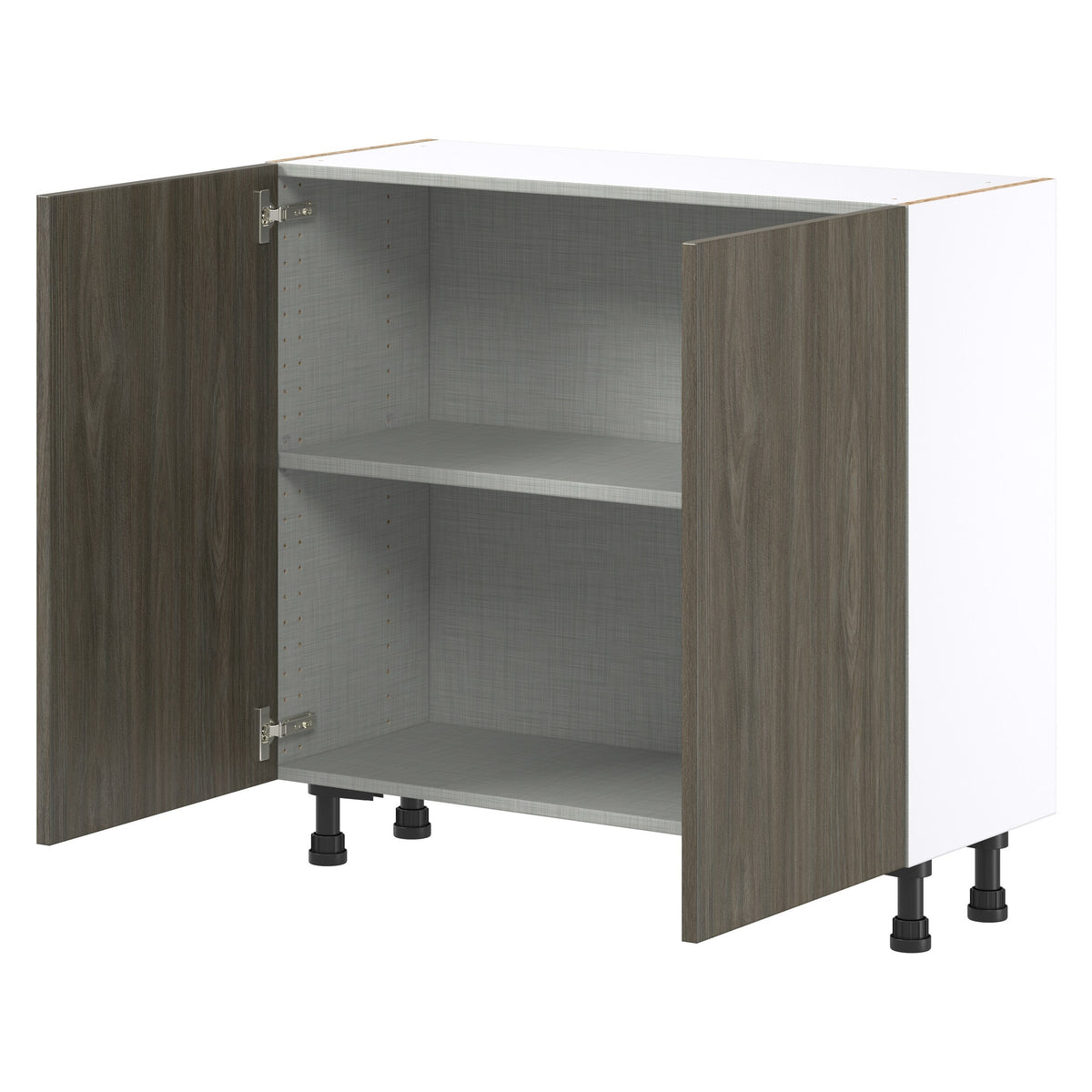 Hugo&Borg Savane 36-in W x 34.5-in H x 14-in D Textmel Base Fully Assembled Cabinet (Flat Panel Slab Door Style)