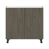 Hugo&Borg Savane 36-in W x 34.5-in H x 14-in D Textmel Base Fully Assembled Cabinet (Flat Panel Slab Door Style)