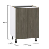 Hugo&Borg Savane 24-in W x 34.5-in H x 24-in D Textmel 3-Drawers Base Fully Assembled Cabinet (Flat Panel Slab Style)